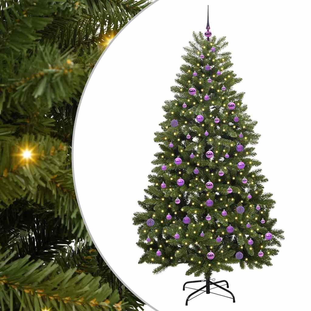 Vidaxx künstlicher Weihnachtsbaum mit 300 LED grün, 210 cm PVC und Metall
