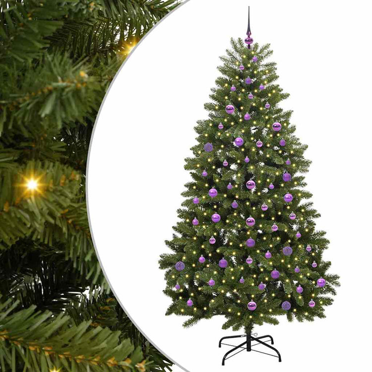 Vidaxx künstlicher Weihnachtsbaum mit 300 LED grün, 210 cm PVC und Metall