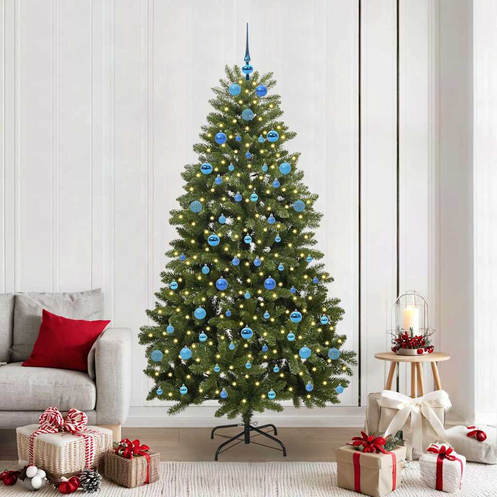 Vidaxx künstlicher Weihnachtsbaum mit 300 LED grün, 210 cm PVC und Metall