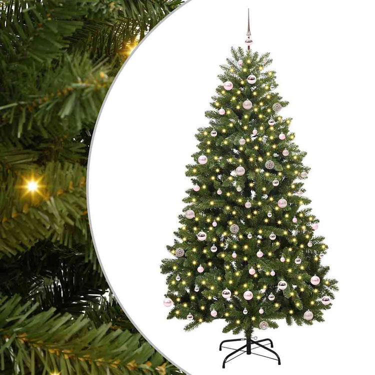 Vidaxx künstlicher Weihnachtsbaum mit 300 LED grün, 240 cm PVC und Metall