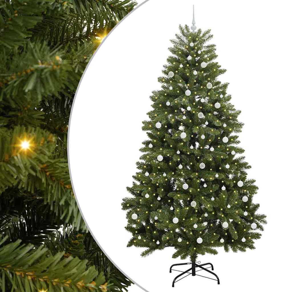 Vidaxx künstlicher Weihnachtsbaum mit 300 LED grün, 240 cm PVC und Metall
