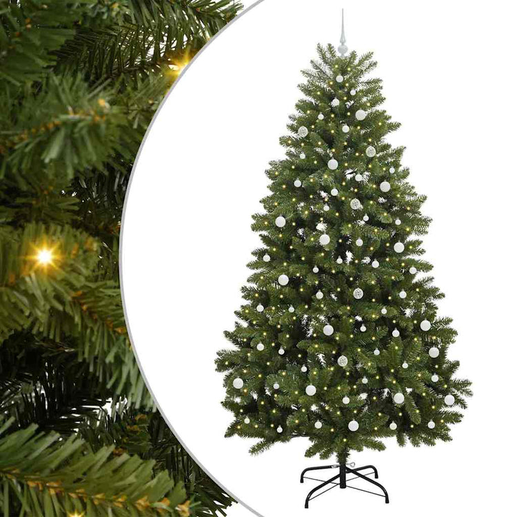 Vidaxx künstlicher Weihnachtsbaum mit 300 LED grün, 240 cm PVC und Metall