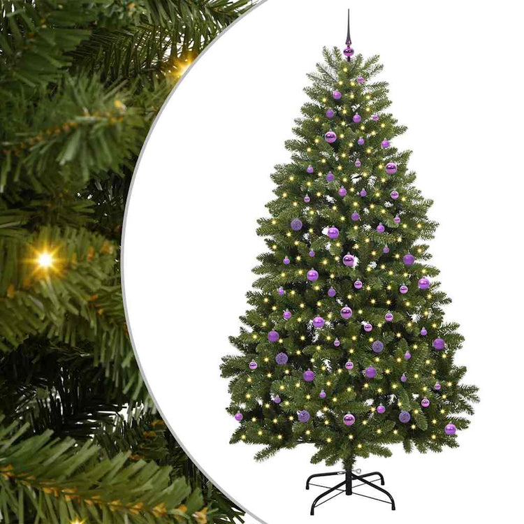 Vidaxx künstlicher Weihnachtsbaum mit 300 LED grün, 240 cm PVC und Metall