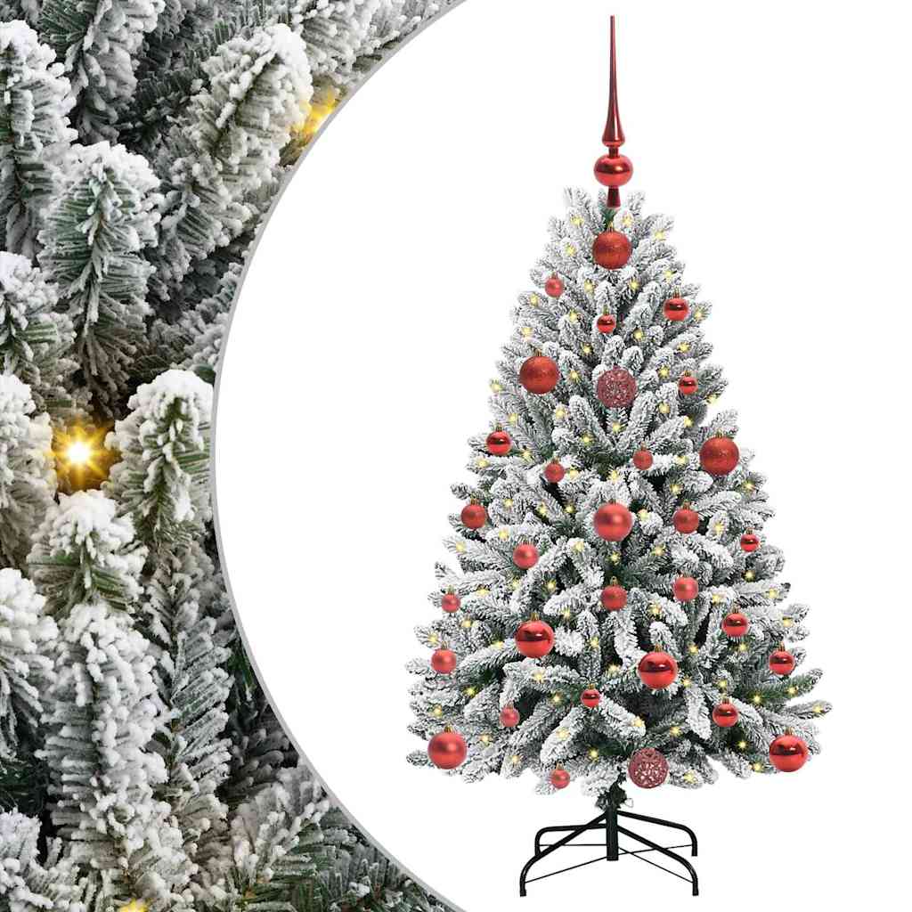 Vidaxx künstlicher Weihnachtsbaum mit 150 LED grün und weiß, 120 cm PVC und Metall