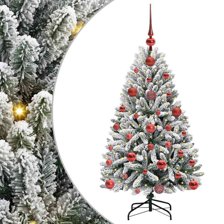 Vidaxx künstlicher Weihnachtsbaum mit 150 LED grün und weiß, 120 cm PVC und Metall
