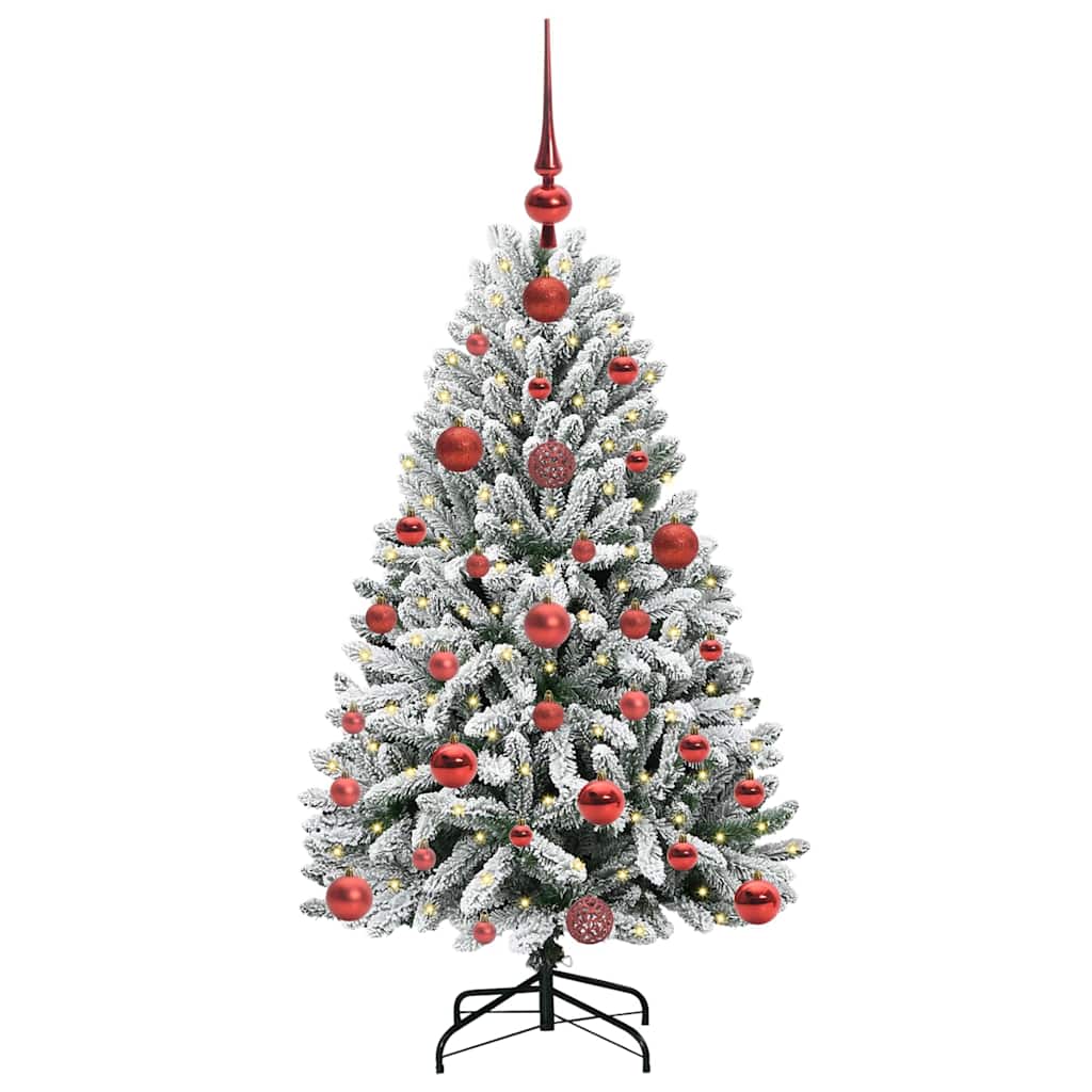 Vidaxx künstlicher Weihnachtsbaum mit 150 LED grün und weiß, 120 cm PVC und Metall