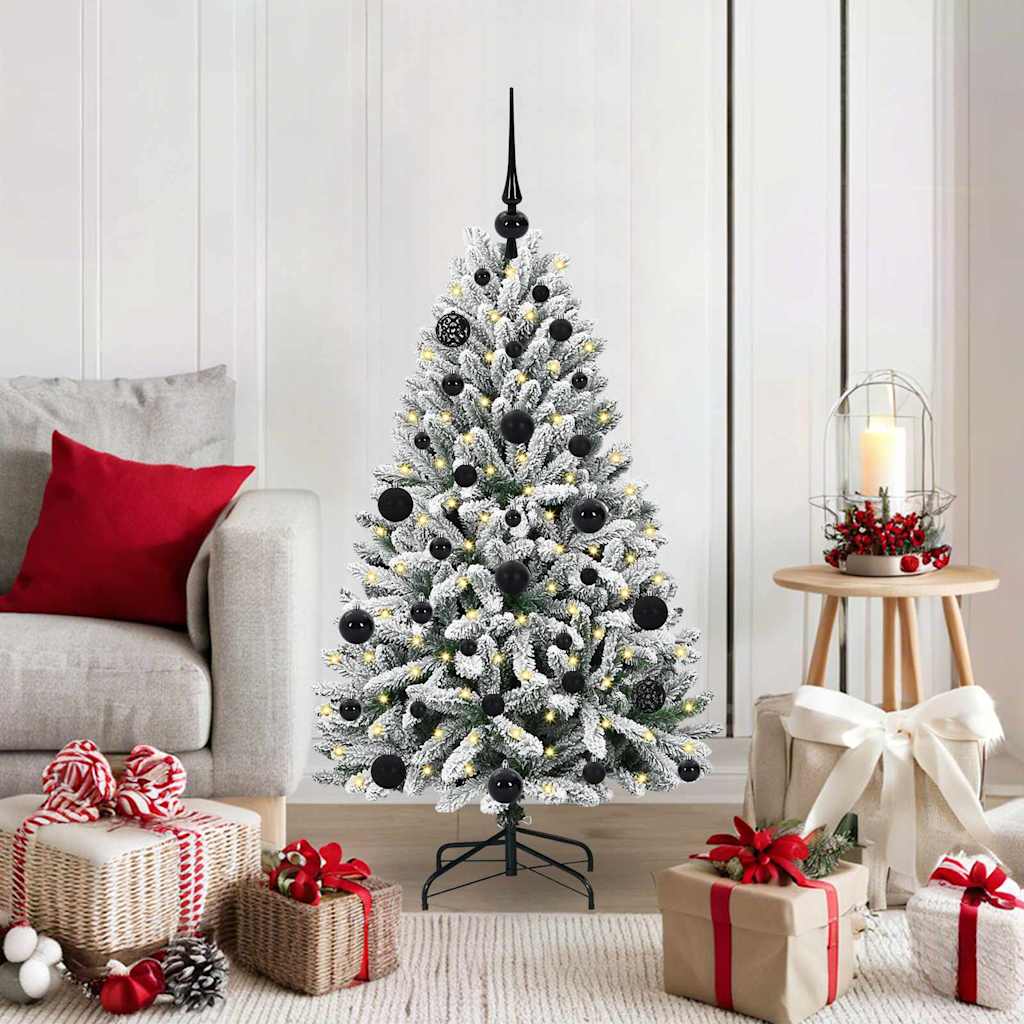 Vidaxx künstlicher Weihnachtsbaum mit 150 LED grün und weiß, 120 cm PVC und Metall