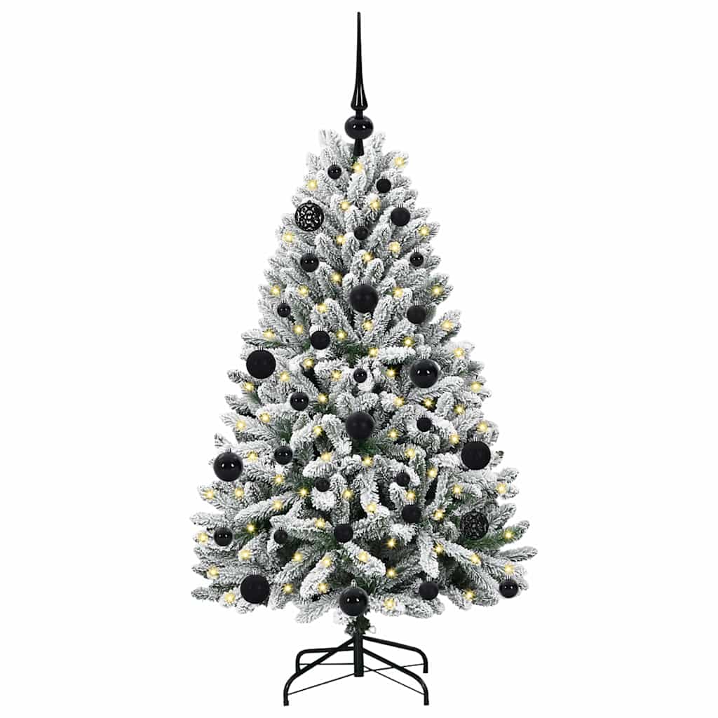Vidaxx künstlicher Weihnachtsbaum mit 150 LED grün und weiß, 120 cm PVC und Metall