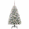 Vidaxx künstlicher Weihnachtsbaum mit 150 LED grün und weiß, 120 cm PVC und Metall