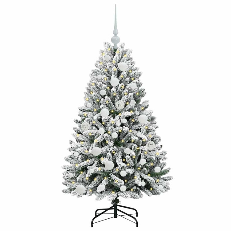 Vidaxx künstlicher Weihnachtsbaum mit 150 LED grün und weiß, 120 cm PVC und Metall