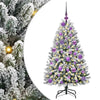 Vidaxx künstlicher Weihnachtsbaum mit 150 LED grün und weiß, 120 cm PVC und Metall