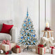 Vidaxx künstlicher Weihnachtsbaum mit 150 LED grün und weiß, 120 cm PVC und Metall