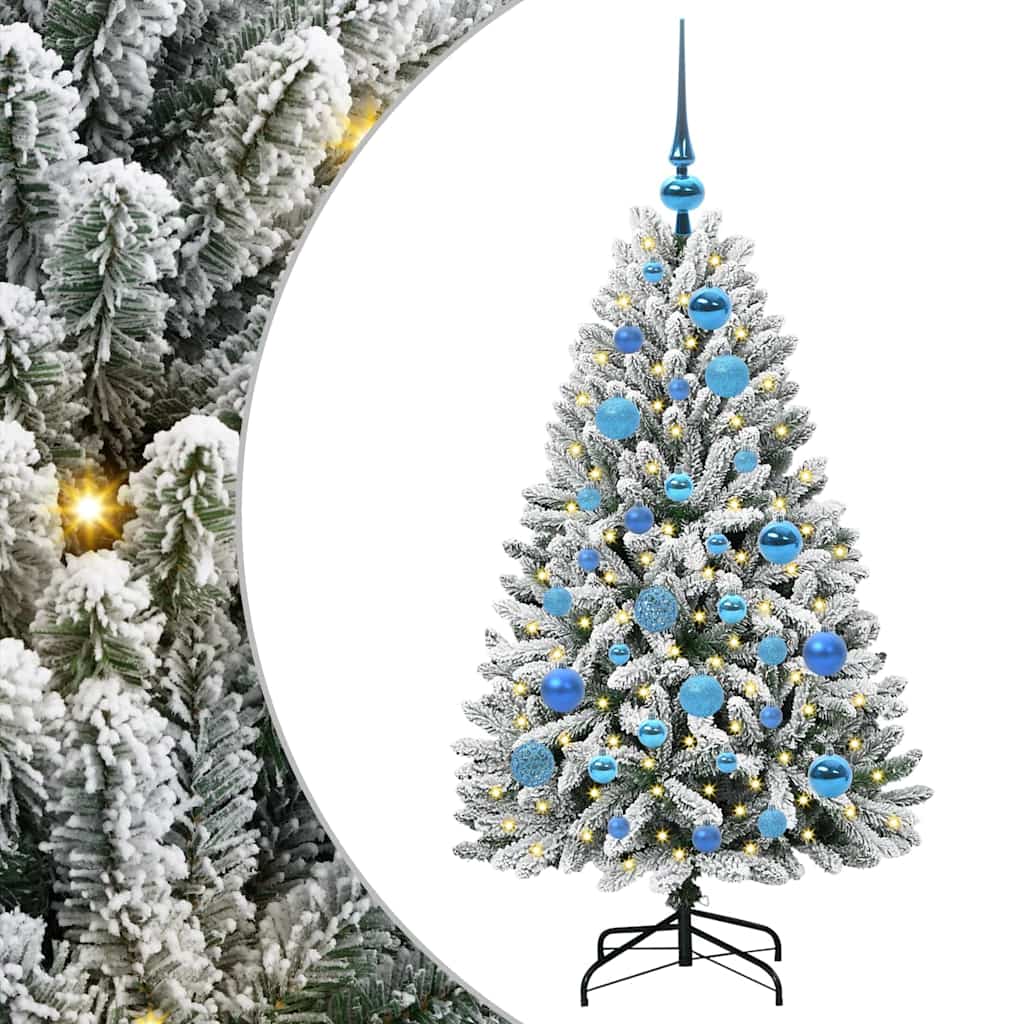 Vidaxx künstlicher Weihnachtsbaum mit 150 LED grün und weiß, 120 cm PVC und Metall