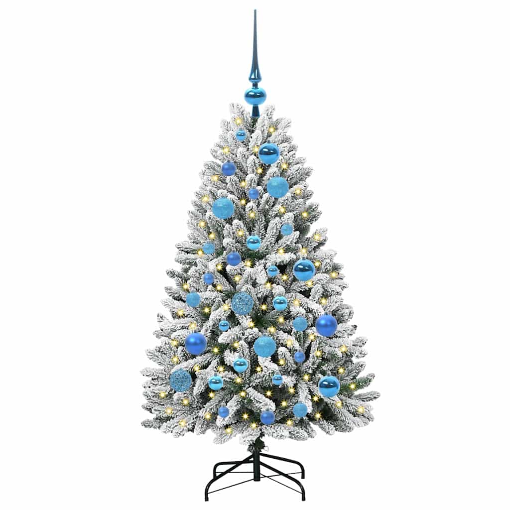 Vidaxx künstlicher Weihnachtsbaum mit 150 LED grün und weiß, 120 cm PVC und Metall