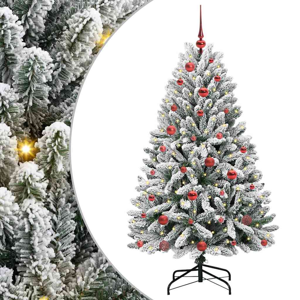 Vidaxx künstlicher Weihnachtsbaum mit 150 LED grün und weiß, 150 cm PVC und Metall
