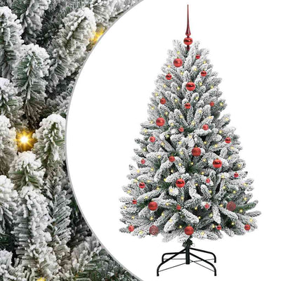 Vidaxx künstlicher Weihnachtsbaum mit 150 LED grün und weiß, 150 cm PVC und Metall
