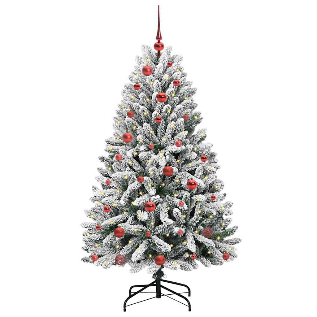 Vidaxx künstlicher Weihnachtsbaum mit 150 LED grün und weiß, 150 cm PVC und Metall