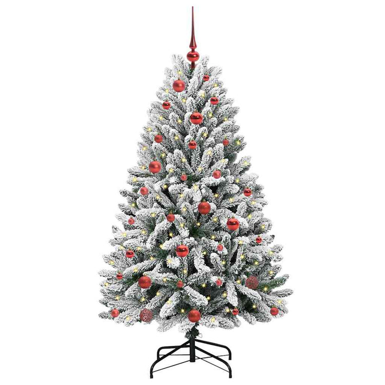 Vidaxx künstlicher Weihnachtsbaum mit 150 LED grün und weiß, 150 cm PVC und Metall