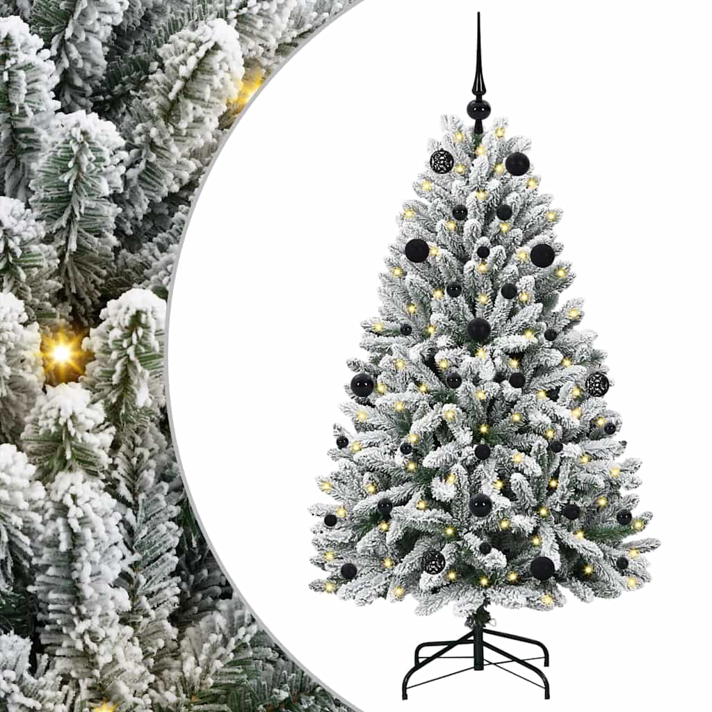 Vidaxx künstlicher Weihnachtsbaum mit 150 LED grün und weiß, 150 cm PVC und Metall