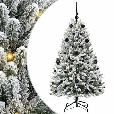 Vidaxx künstlicher Weihnachtsbaum mit 150 LED grün und weiß, 150 cm PVC und Metall