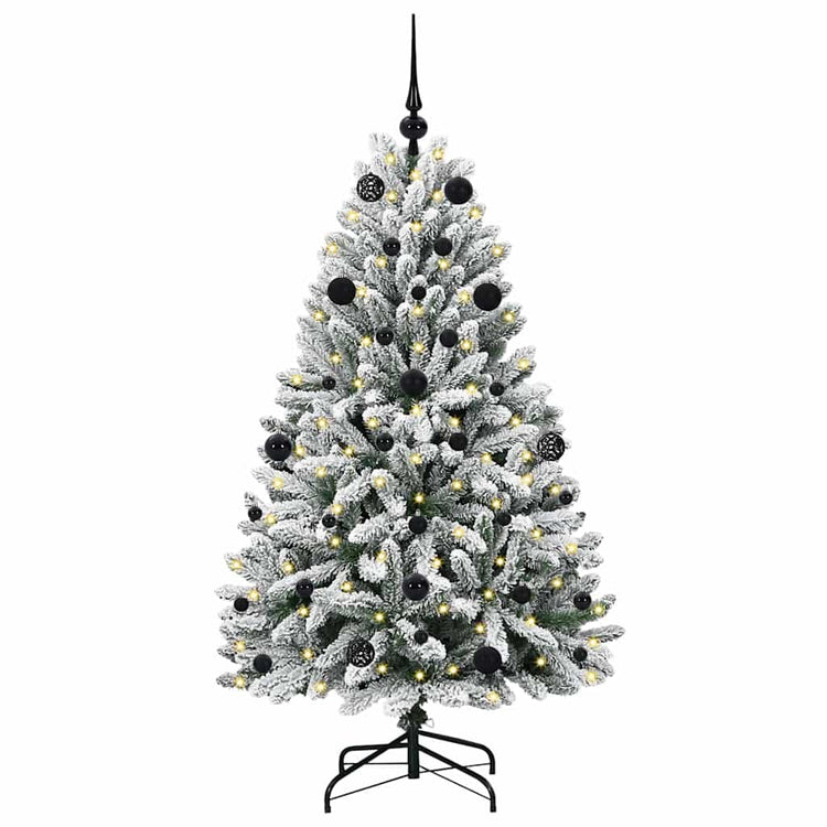 Vidaxx künstlicher Weihnachtsbaum mit 150 LED grün und weiß, 150 cm PVC und Metall