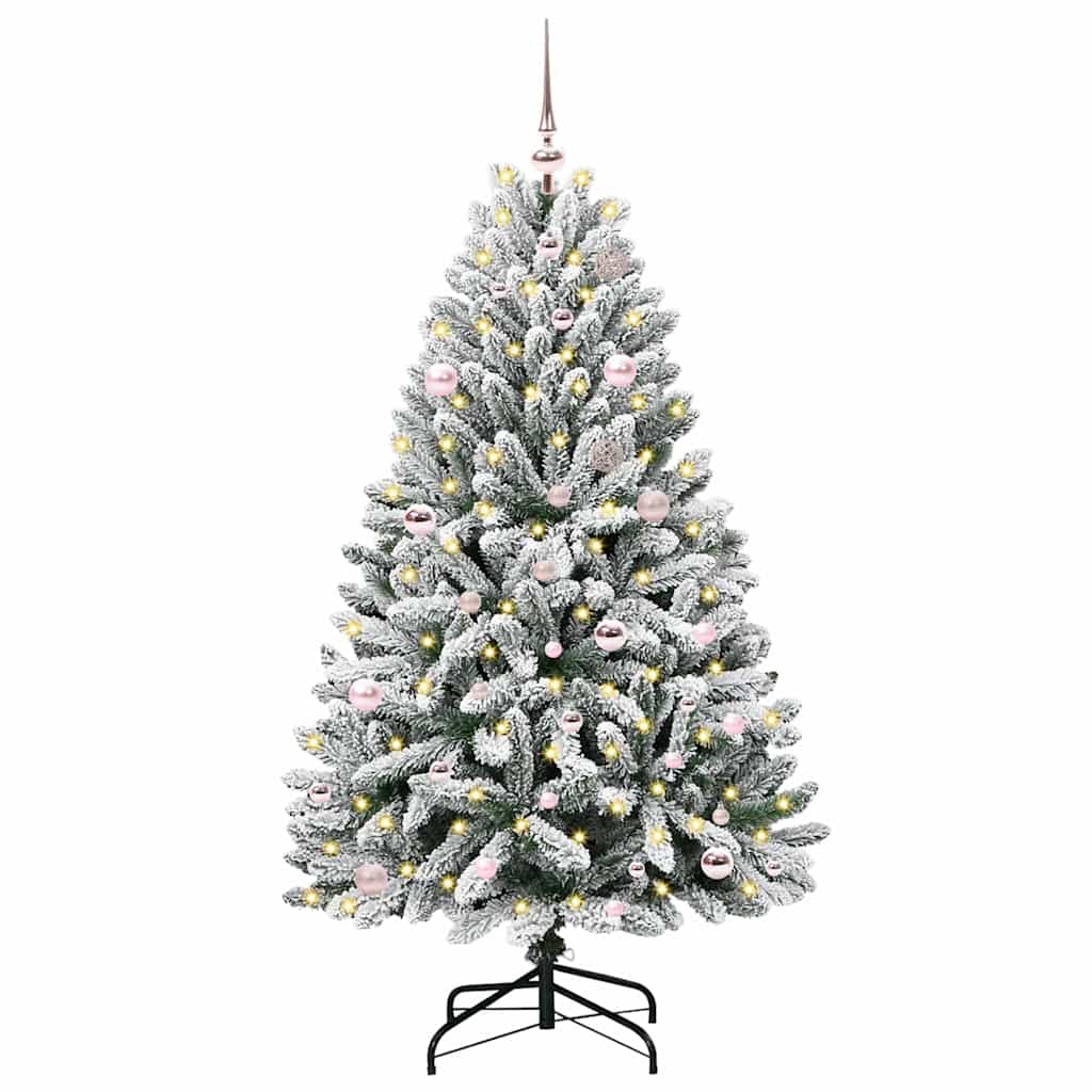 Vidaxx künstlicher Weihnachtsbaum mit 150 LED grün und weiß, 150 cm PVC und Metall