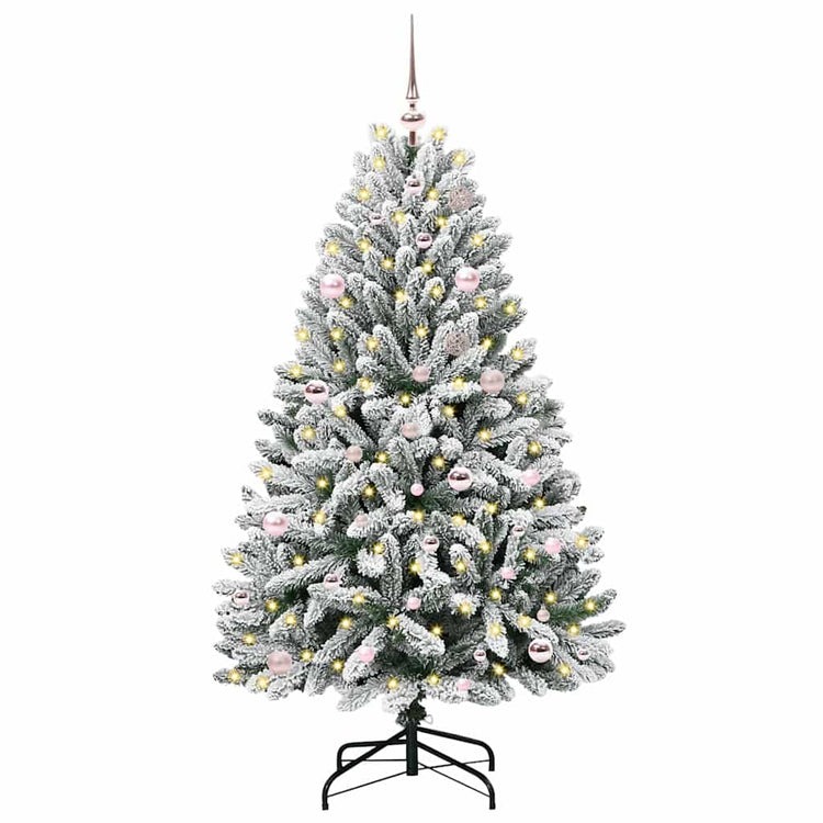Vidaxx künstlicher Weihnachtsbaum mit 150 LED grün und weiß, 150 cm PVC und Metall