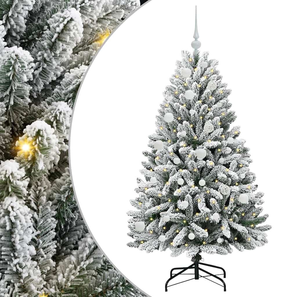 Vidaxx künstlicher Weihnachtsbaum mit 150 LED grün und weiß, 150 cm PVC und Metall