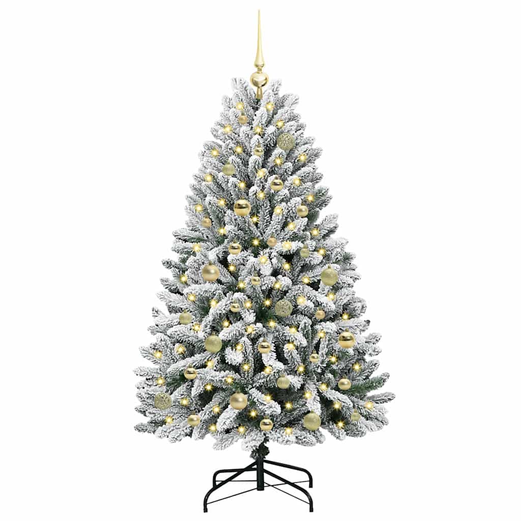 Vidaxx künstlicher Weihnachtsbaum mit 150 LED grün und weiß, 150 cm PVC und Metall