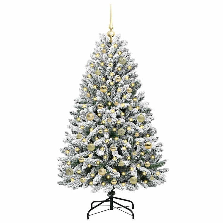 Vidaxx künstlicher Weihnachtsbaum mit 150 LED grün und weiß, 150 cm PVC und Metall