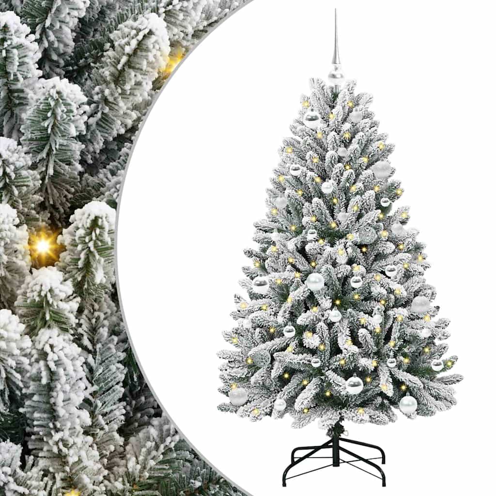 Vidaxx künstlicher Weihnachtsbaum mit 150 LED grün und weiß, 150 cm PVC und Metall