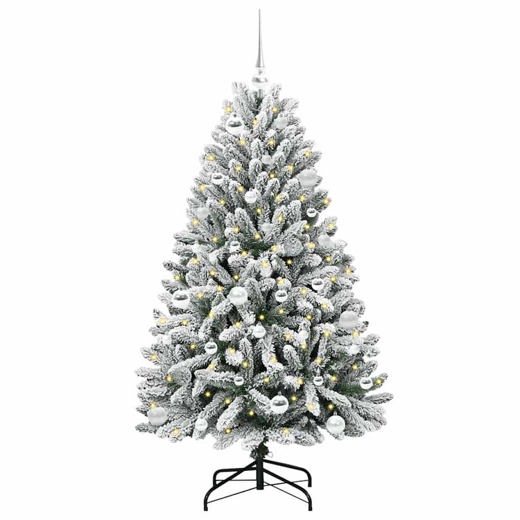 Vidaxx künstlicher Weihnachtsbaum mit 150 LED grün und weiß, 150 cm PVC und Metall