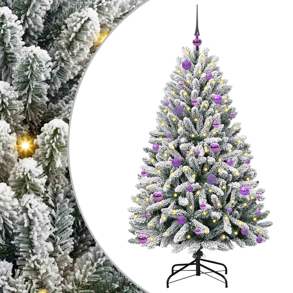 Vidaxx künstlicher Weihnachtsbaum mit 150 LED grün und weiß, 150 cm PVC und Metall