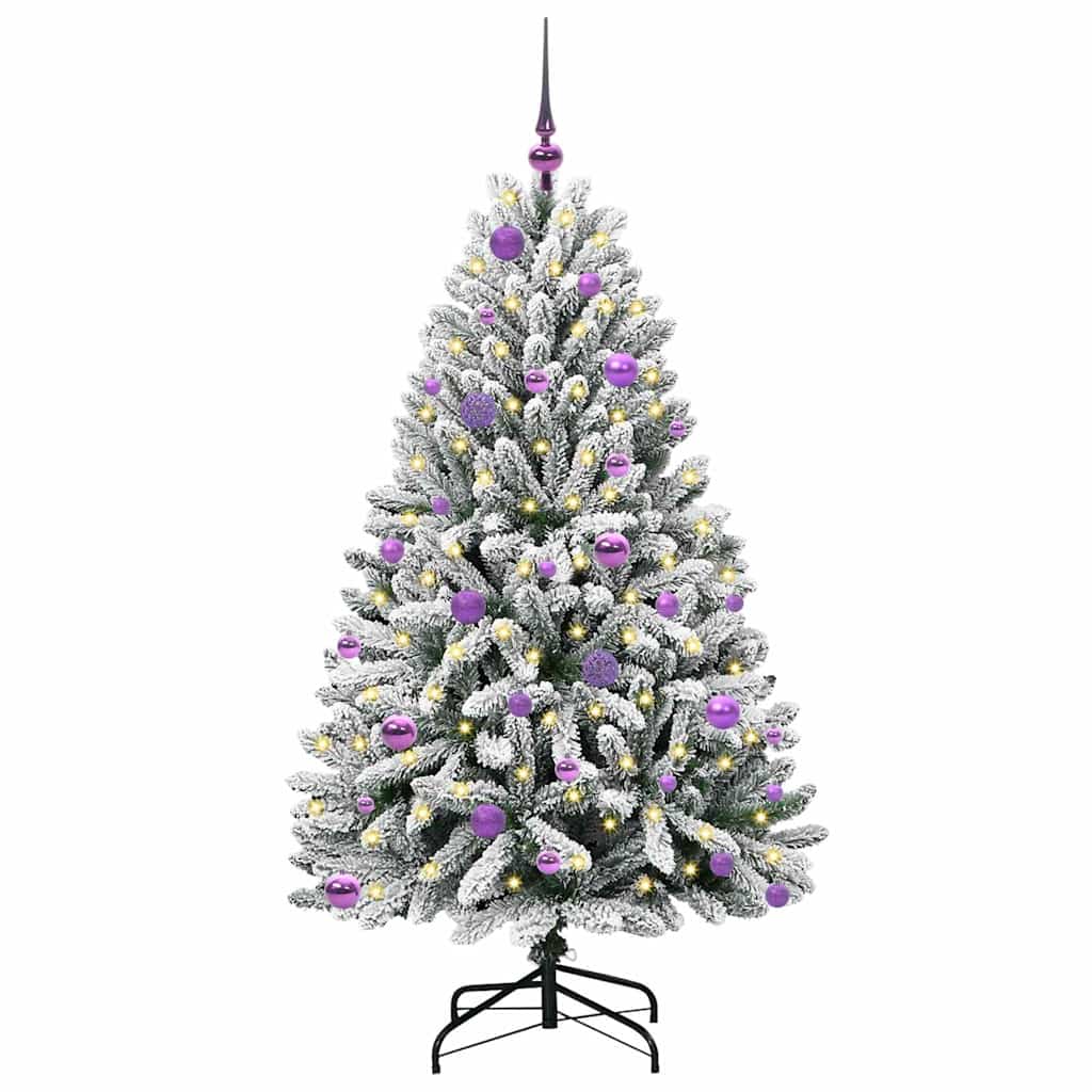 Vidaxx künstlicher Weihnachtsbaum mit 150 LED grün und weiß, 150 cm PVC und Metall