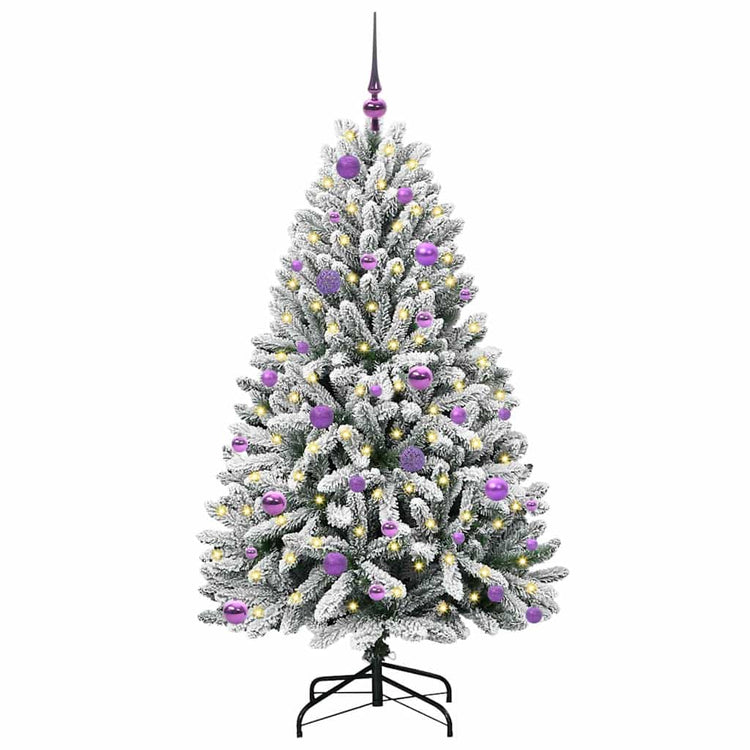Vidaxx künstlicher Weihnachtsbaum mit 150 LED grün und weiß, 150 cm PVC und Metall
