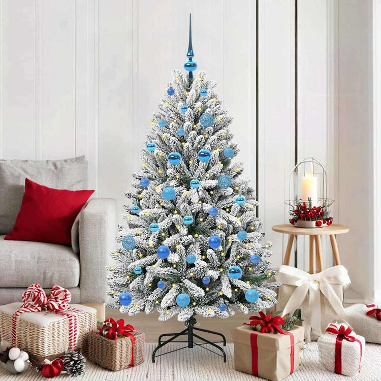 Vidaxx künstlicher Weihnachtsbaum mit 150 LED grün und weiß, 150 cm PVC und Metall