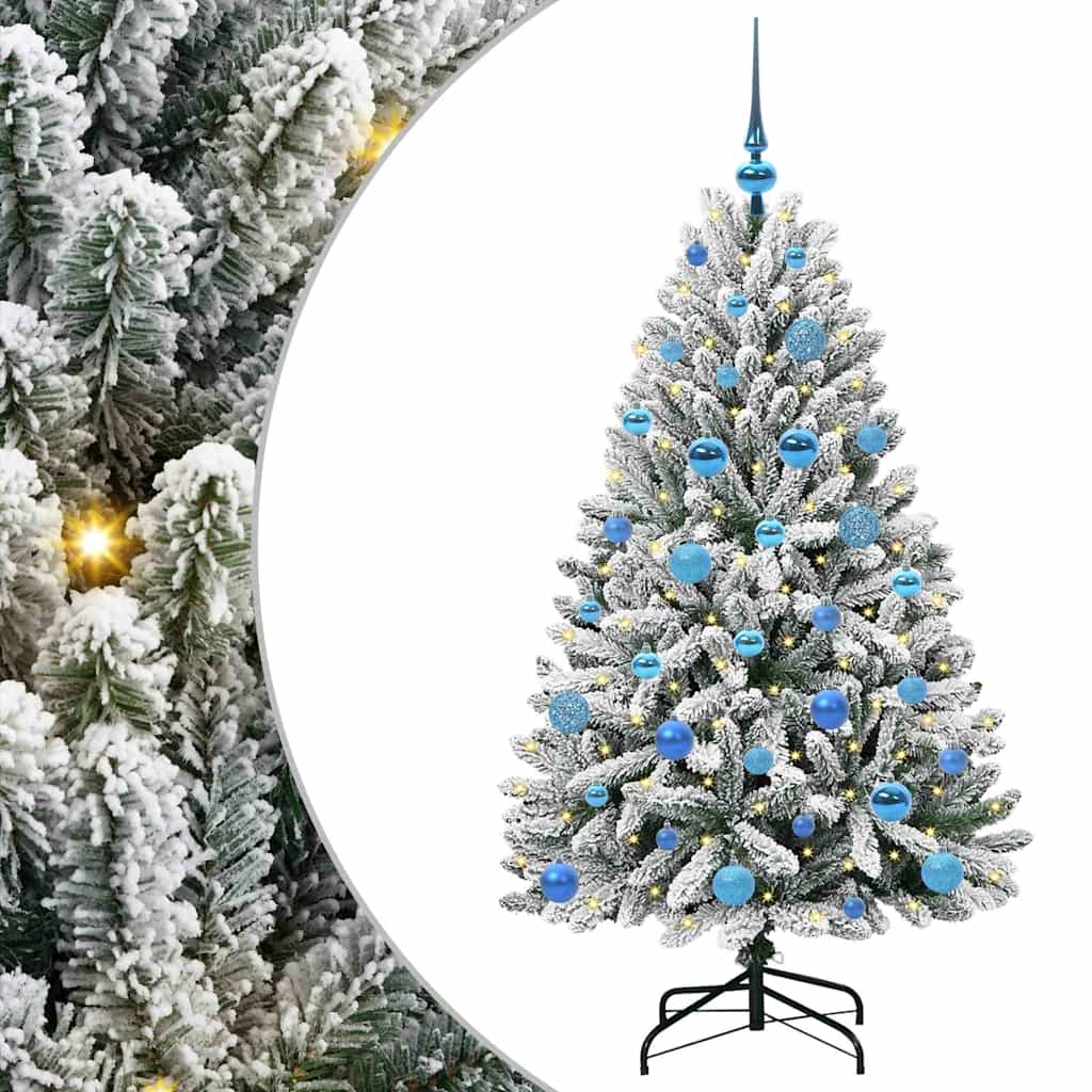 Vidaxx künstlicher Weihnachtsbaum mit 150 LED grün und weiß, 150 cm PVC und Metall