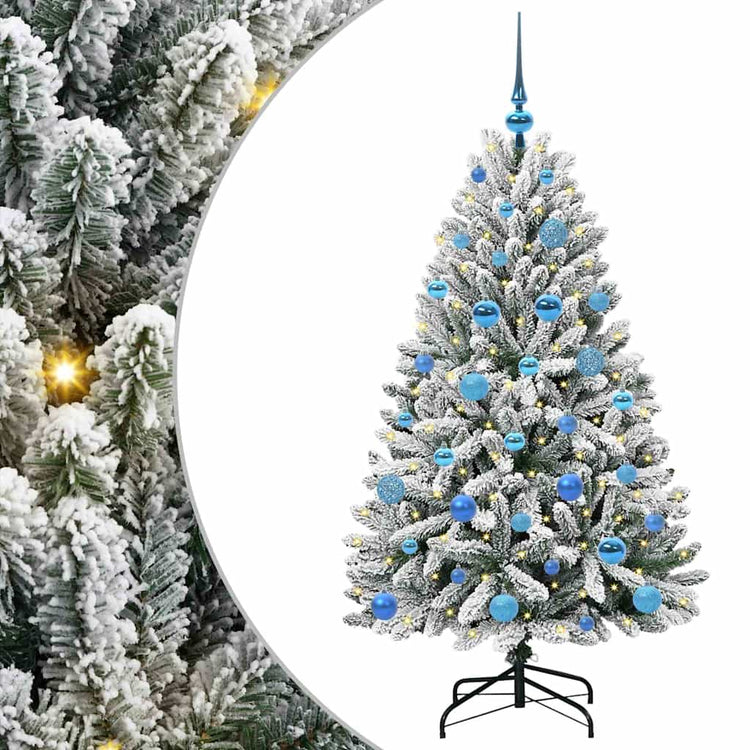 Vidaxx künstlicher Weihnachtsbaum mit 150 LED grün und weiß, 150 cm PVC und Metall