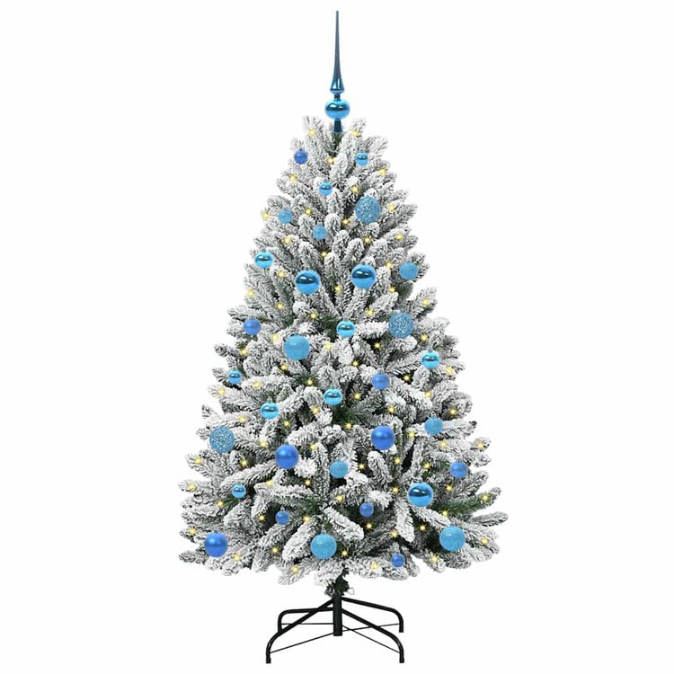 Vidaxx künstlicher Weihnachtsbaum mit 150 LED grün und weiß, 150 cm PVC und Metall