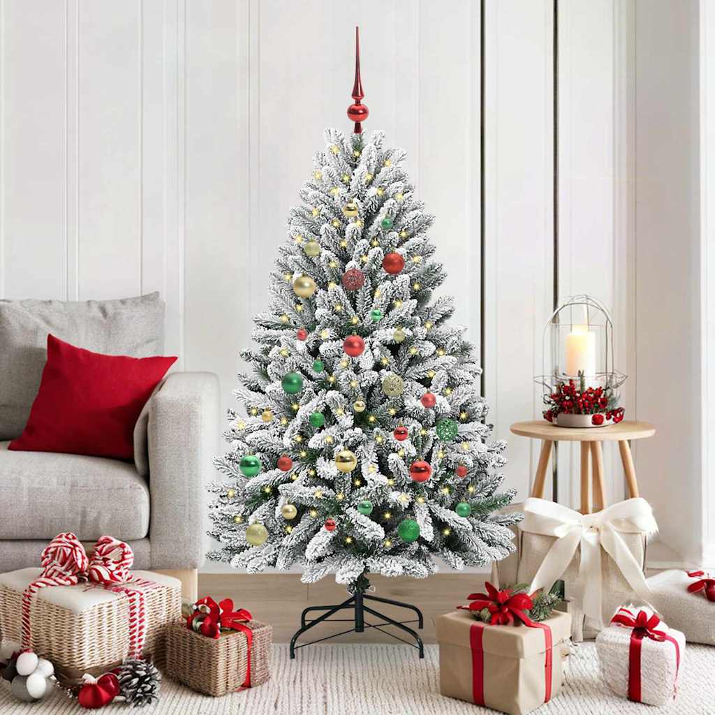 Vidaxx künstlicher Weihnachtsbaum mit 150 LED grün und weiß, 150 cm PVC und Metall