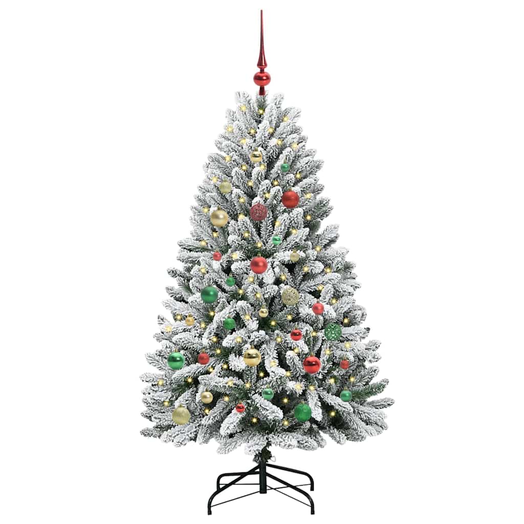 Vidaxx künstlicher Weihnachtsbaum mit 150 LED grün und weiß, 150 cm PVC und Metall