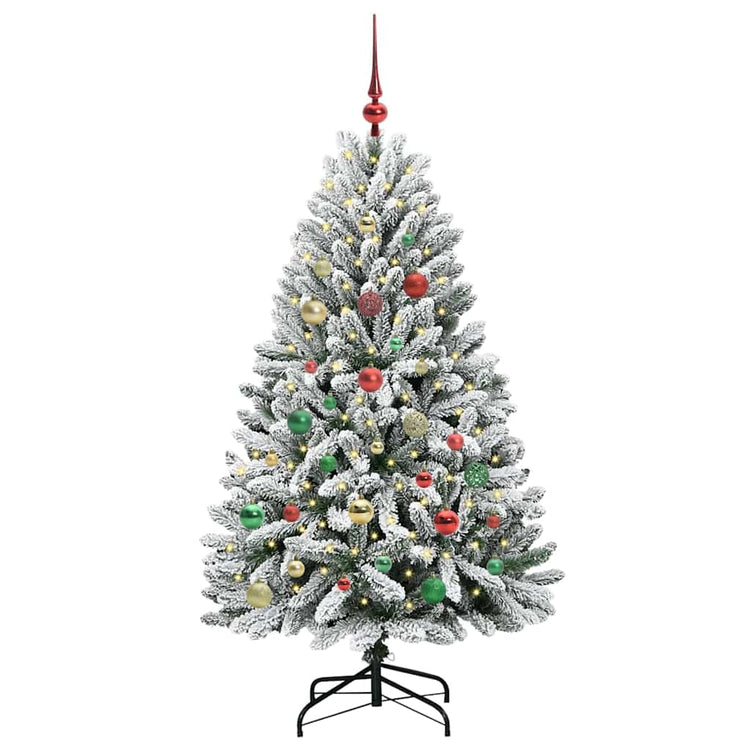 Vidaxx künstlicher Weihnachtsbaum mit 150 LED grün und weiß, 150 cm PVC und Metall