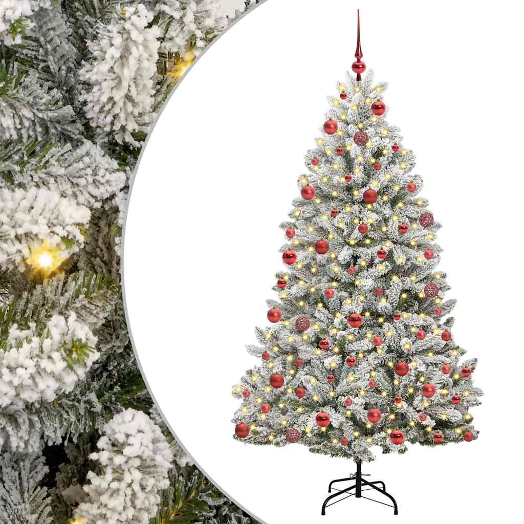 Vidaxx künstlicher Weihnachtsbaum mit 300 LED grün und weiß 180 cm PVC und Metall