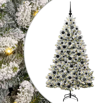Vidaxx künstlicher Weihnachtsbaum mit 300 LED grün und weiß 180 cm PVC und Metall