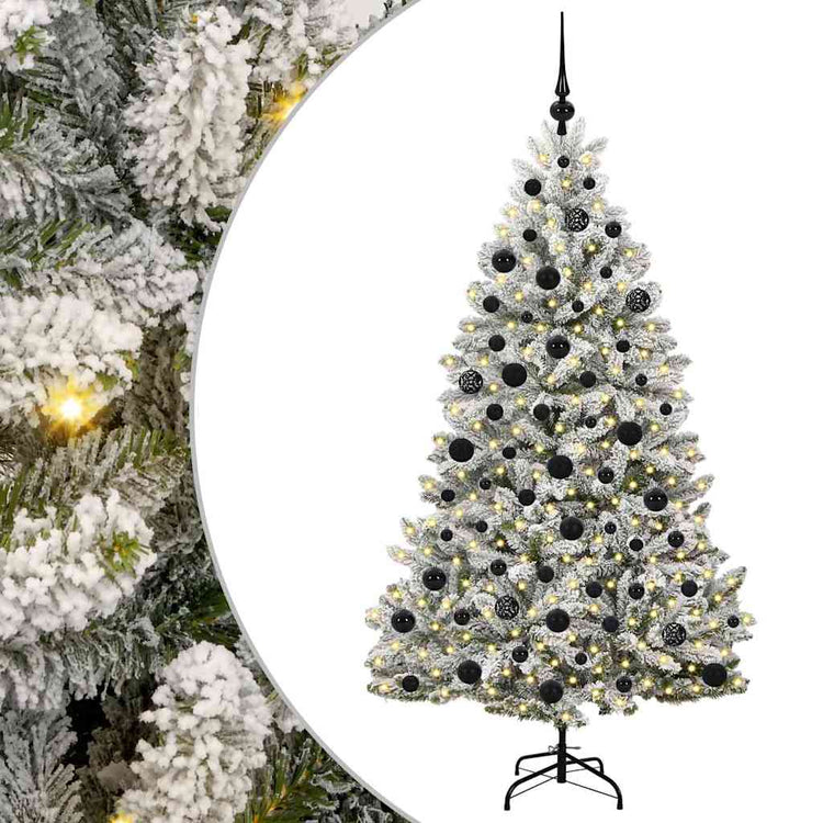 Vidaxx künstlicher Weihnachtsbaum mit 300 LED grün und weiß 180 cm PVC und Metall
