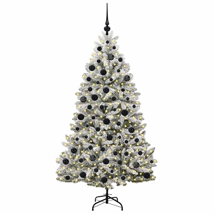 Vidaxx künstlicher Weihnachtsbaum mit 300 LED grün und weiß 180 cm PVC und Metall