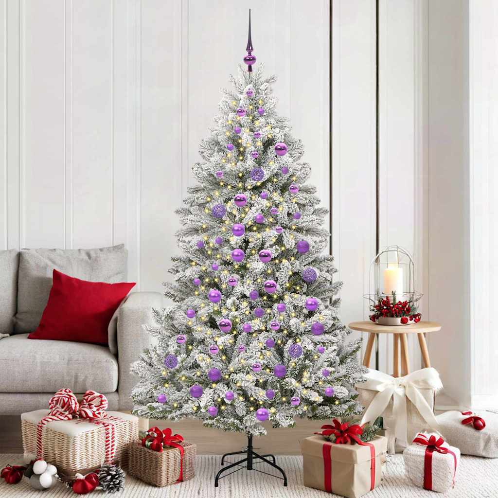 Vidaxx künstlicher Weihnachtsbaum mit 300 LED grün und weiß 180 cm PVC und Metall
