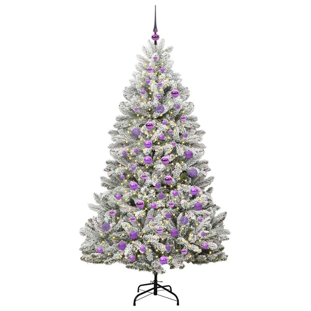 Vidaxx künstlicher Weihnachtsbaum mit 300 LED grün und weiß 180 cm PVC und Metall