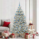 Vidaxx künstlicher Weihnachtsbaum mit 300 LED grün und weiß 180 cm PVC und Metall