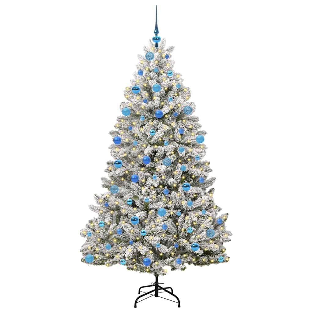 Vidaxx künstlicher Weihnachtsbaum mit 300 LED grün und weiß 180 cm PVC und Metall